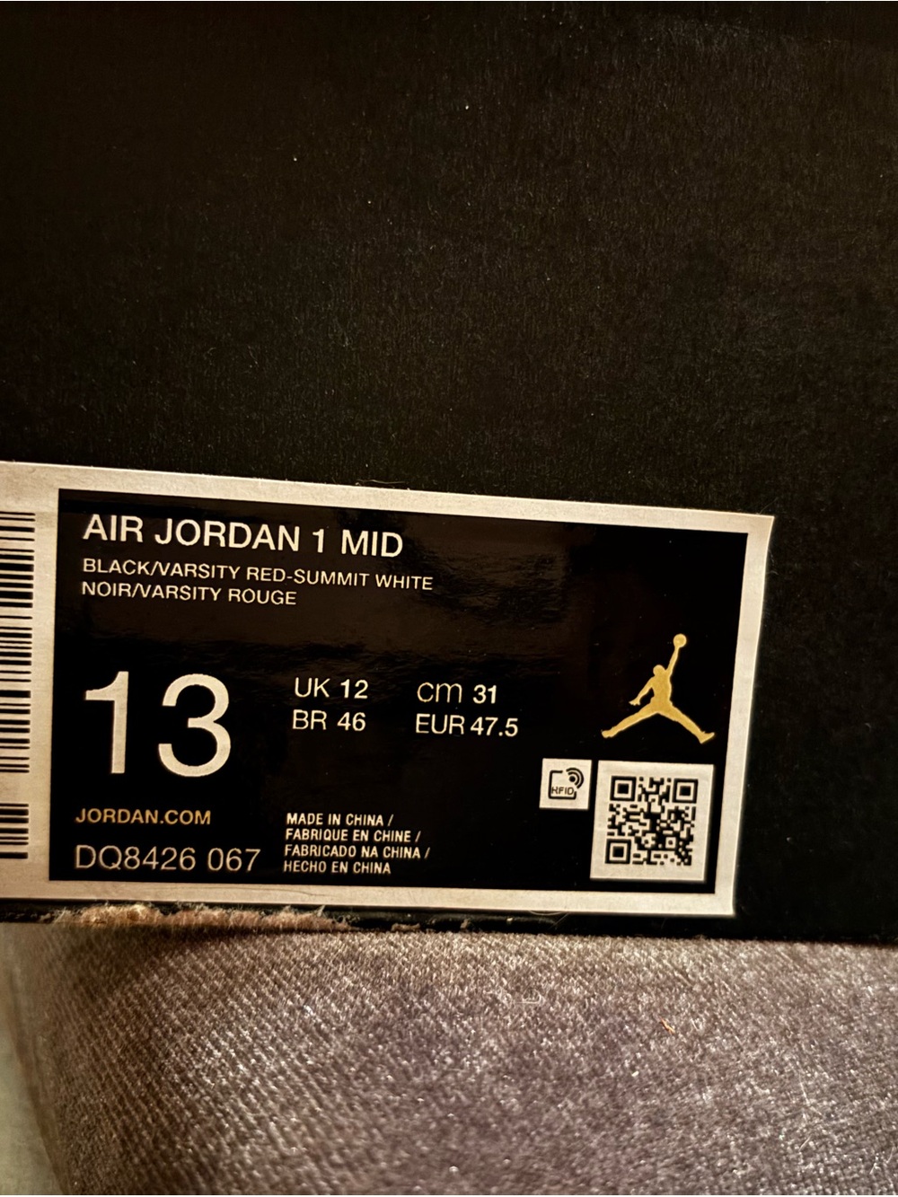 Jordan Air Jordan 1 Mid Black / Varsity Red / Summit White